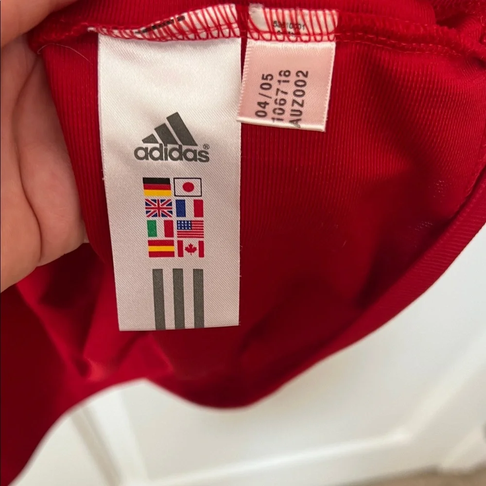 Adidas Men's Vintage Red Short Sleeve Athletic Shirt